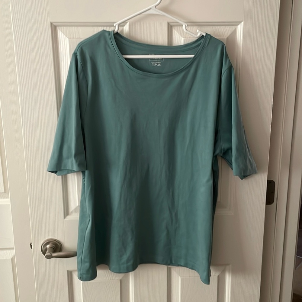 Women's LL Bean Teal Tee\Elbow Length